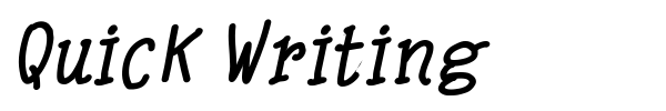 Quick Writing font preview
